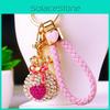 Elegant Rhinestone Embellished Heart Lucky Bag Keychain For Creative Gift Giving