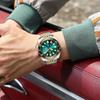 POEDAGAR Top Original Men Wristwatch Waterproof Stainless Steel Quartz Man Clock Date Week Luminous Business Men's Watches Reloj