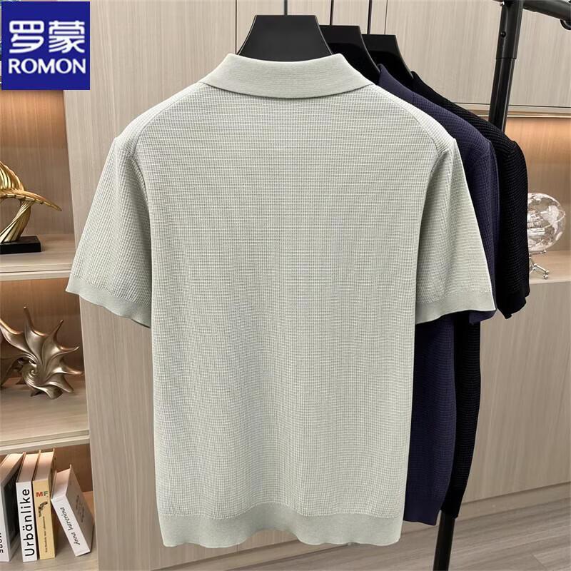 Romon Men's Pure Cotton Blend Polo T-Shirt