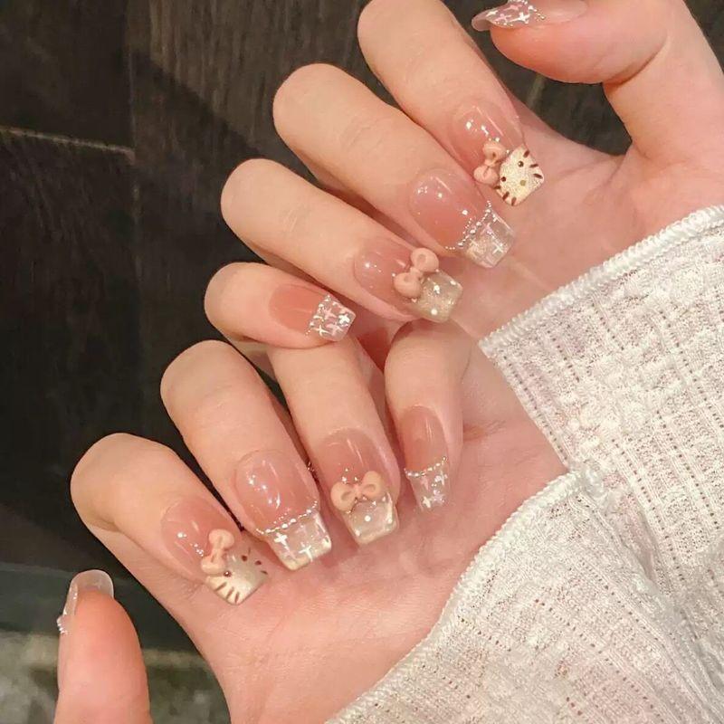Handmade Wearable Nails with a High-End Feel, Cat-Eye Nail Art, Versatile and Luxurious, Travel-Friendly, Brightening Effect, Handmade Nail Art