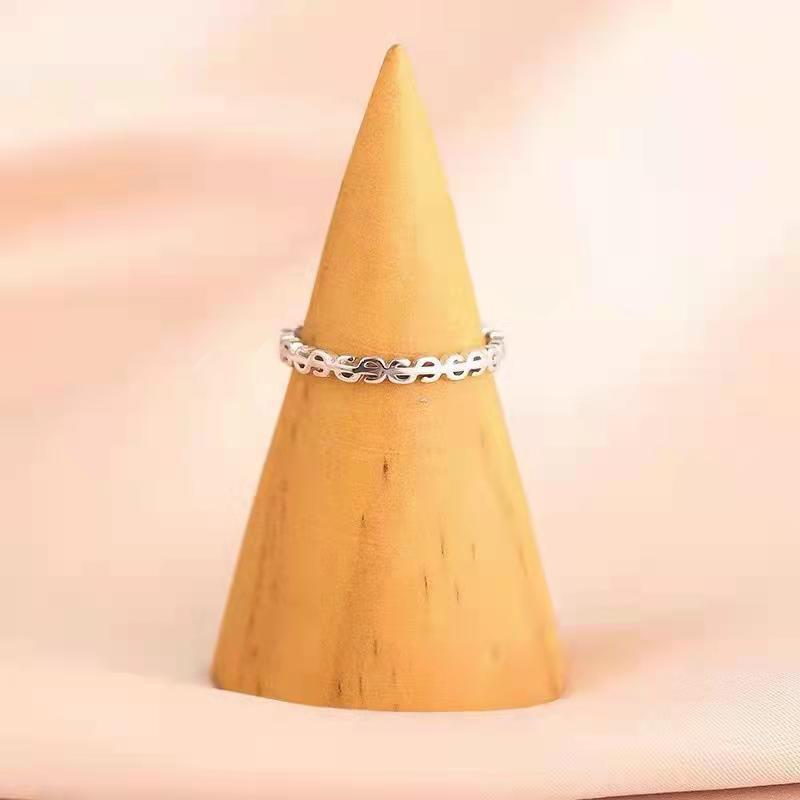 

Модный темперамент $символ Простое кольцо Открытое кольцо Простое модное кольцо Кольцо Кольцо Женский нишевый дизайн Чувство Регулируемый