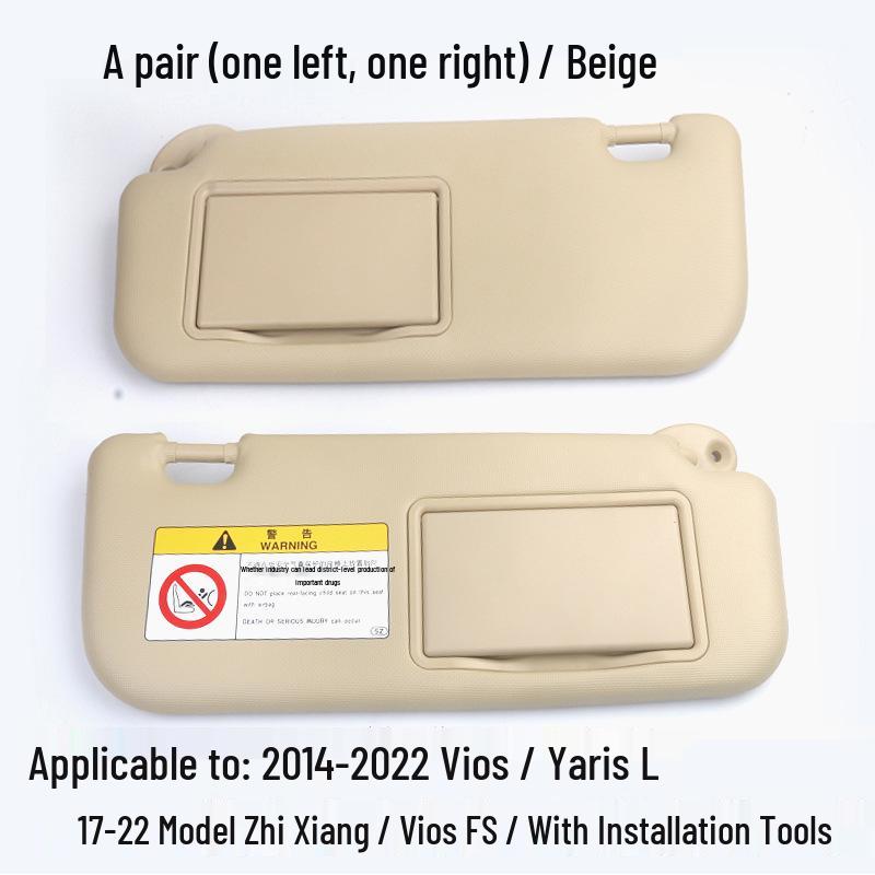 Yueliangcheng Car Sunshade for Corolla with Vanity Mirror, Driver & Passenger Seats