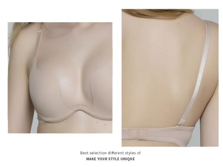 Seamless U-Shaped Solid Color Sexy Versatile Bra with Beautiful Back