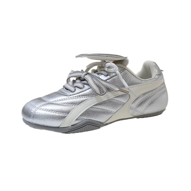 

Flip Forrest Gump training shoes women s 2025 spring new versatile soft sole lightweight white shoes casual sports shoes single shoes 35 серебряный