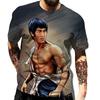 Modisches Herren-Rundhals-Kurzarm-3D-Casual-Farbprint-Casual-Kurzarm-Rundhals-T-Shirt