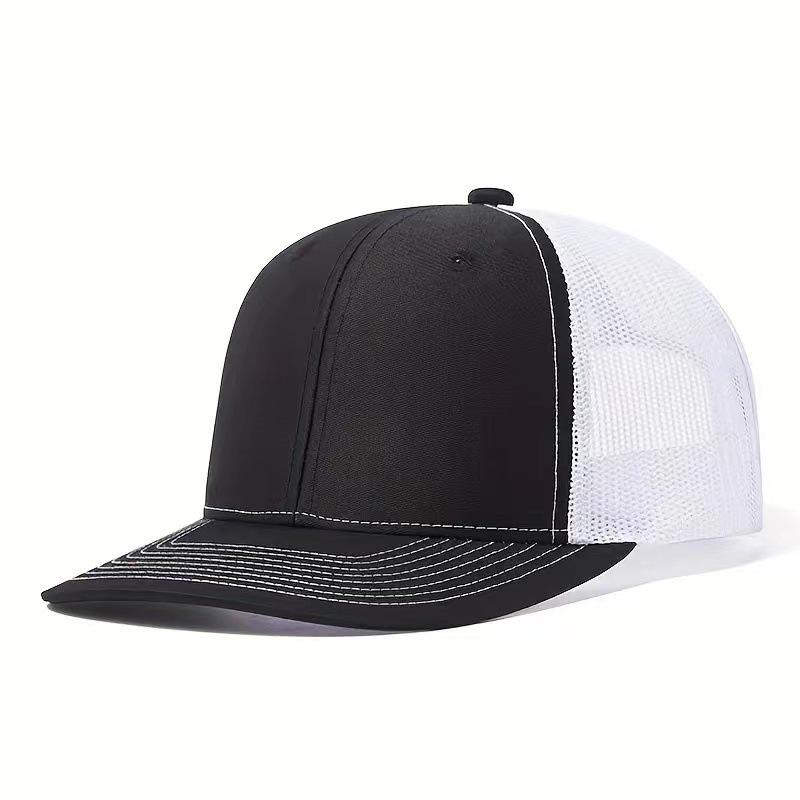 Trucker Hat Cotton Plain Mesh Sports Cap Embroidery Patch Custom Logo Blank Mesh Snapback Gorras 112 Truck Driver Cap