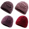 Windproof Beanie Cap Thickned Pullover Hats Fashion Knitted Hat  for Women