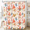 Christmas Gnomes Shower Curtain Festive Fun Bathroom Decor for Holiday Season