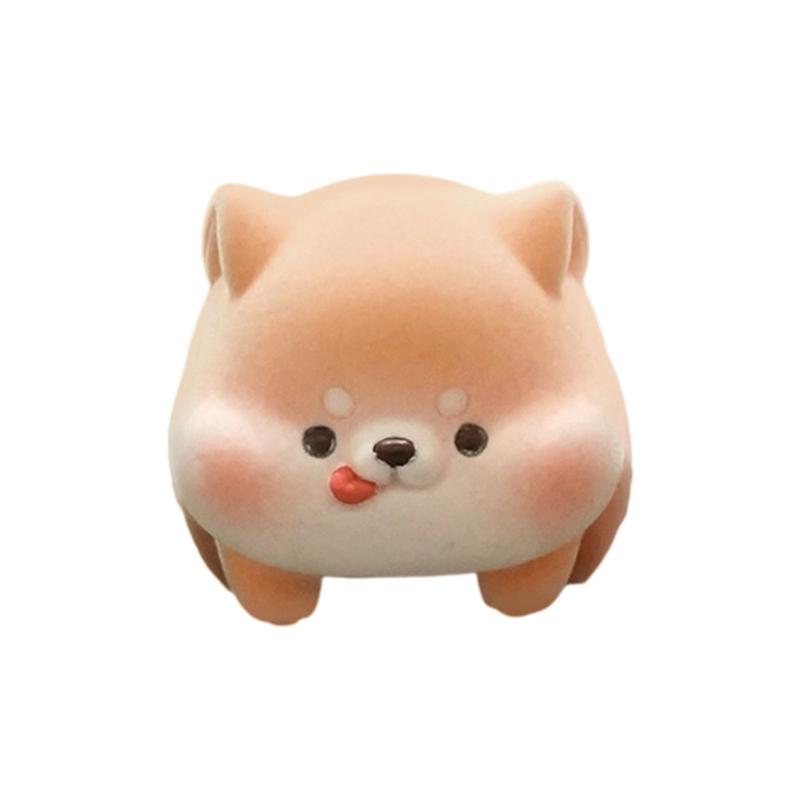 Soft Furry Animal Figurine Ornament Small Enameled Miniature Animal Toy For Car Dashboard Office Desktop Decoration