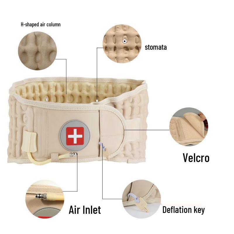 Unisex nafukovací bederní podpůrný pás pro dekompresi a korekci