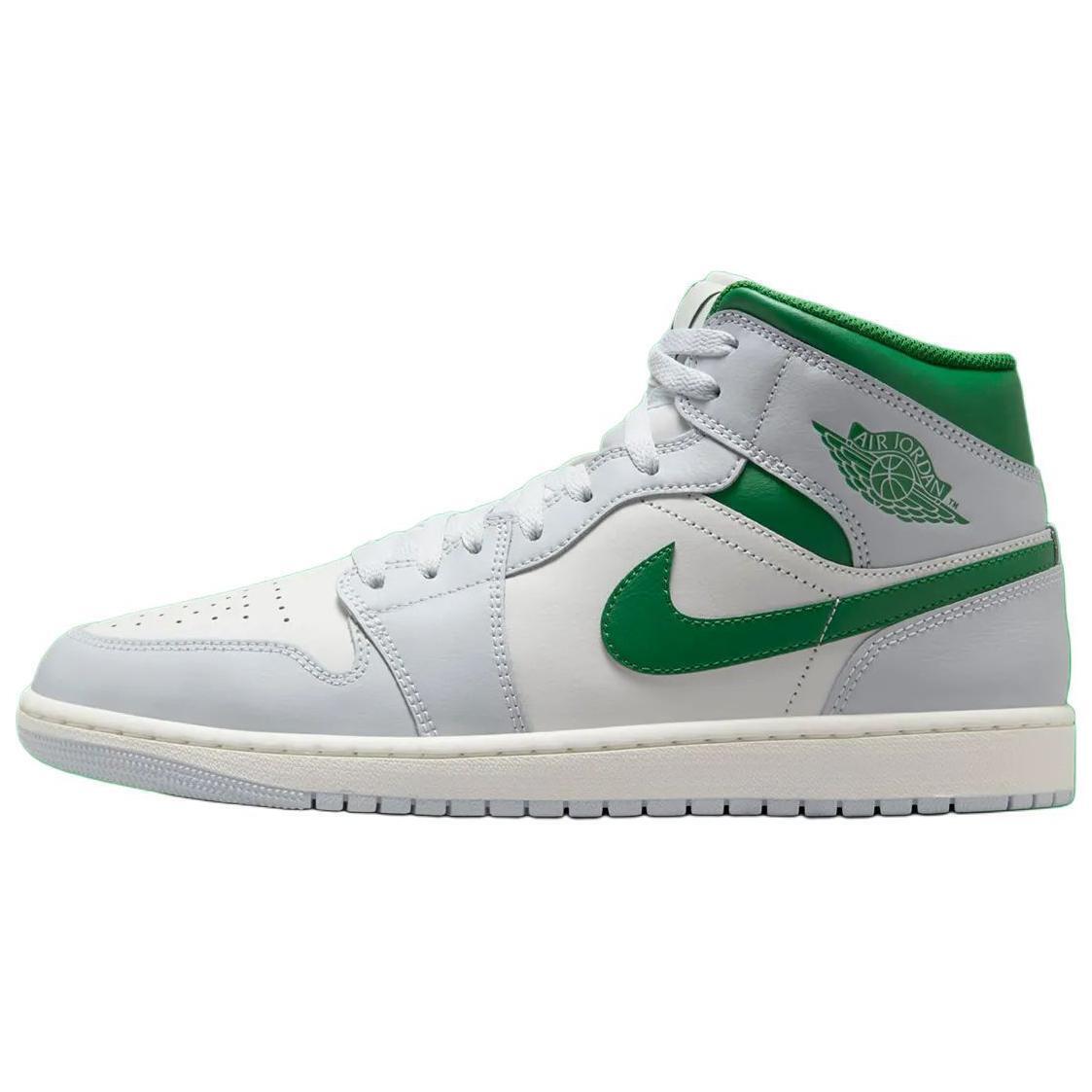 Air Jordan 1 Mid Summit White Lucky Green - DQ8426-142 42.5