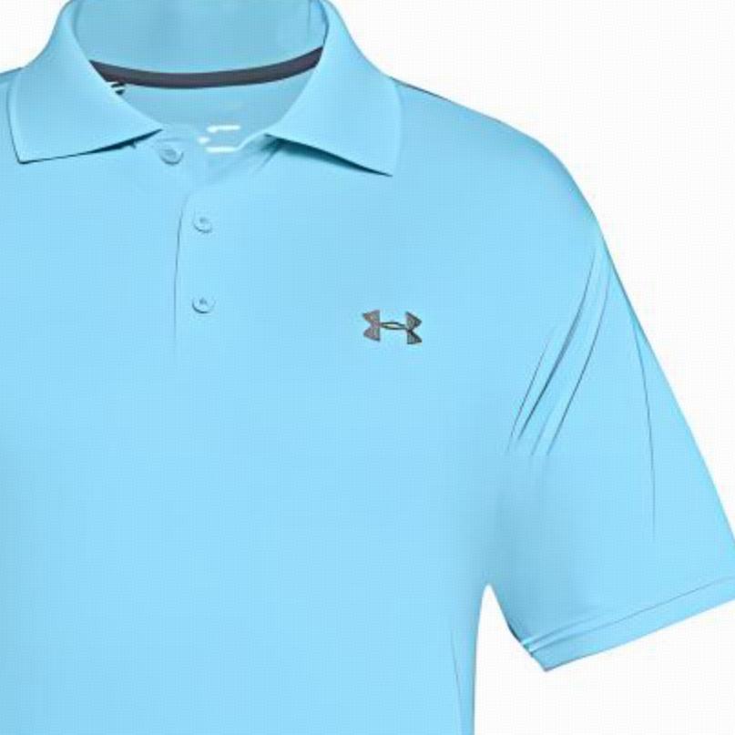 Under Armour Performance Solid Color Sports Polo Shirt Men tops Blue 1242755-448