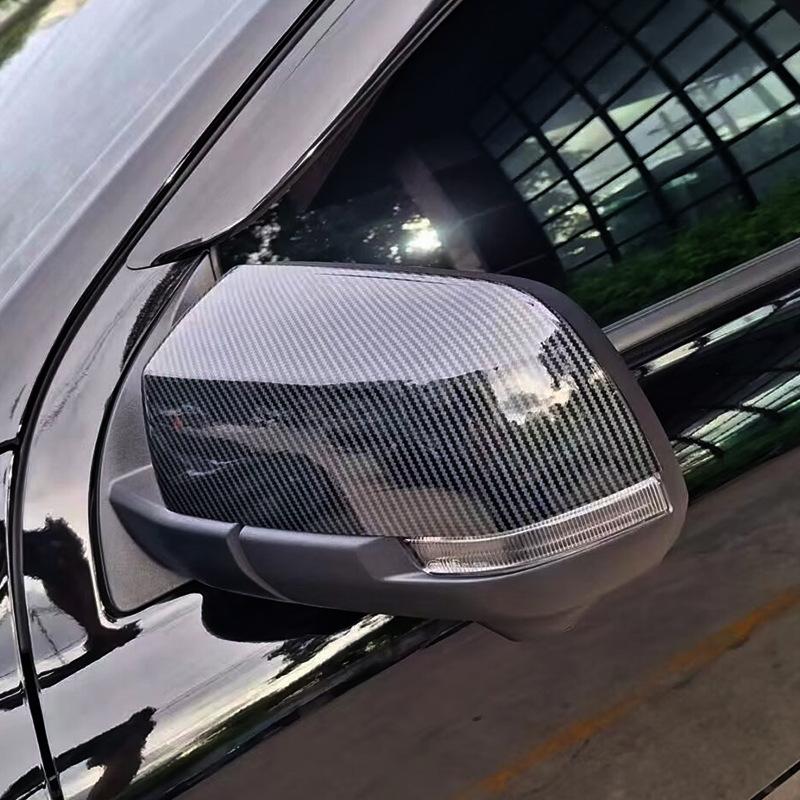 Door Mirror Cover For RANGER  Carbon Fiber Glossy Black Car Rearview Accessories Car Decoration Exterior Styling