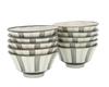 Castle Enterprises [Set of 10 11cm Rain-style Mino Ware Rice Bowls] - Monochrome Style - Casual and Makes Food Stand Out