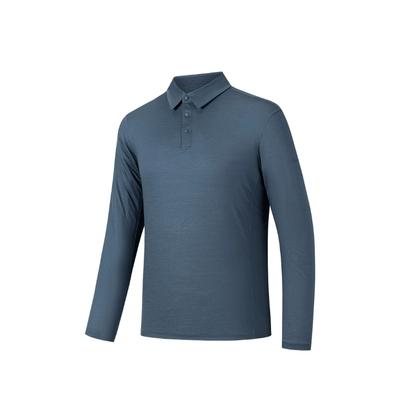Champion Série Outdoor Cor Sólida Casual Simples Versátil Absorção de Umidade Esportivo Manga Longa Camisa de Tricô Masculina tops 152530408-4