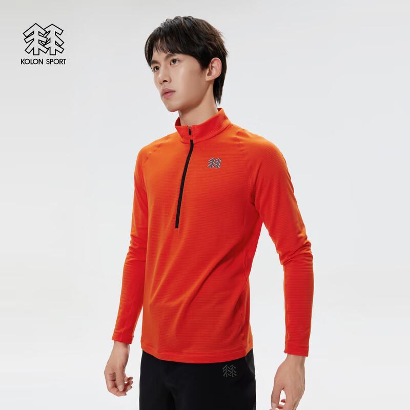 

KOLON SPORT Men s PIL POWERGRIP Half-Zip Long Sleeve Hiking T-Shirt XL
