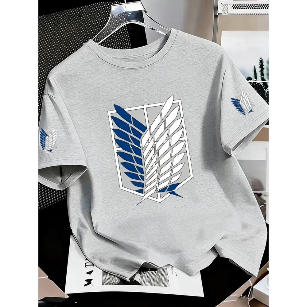 Attack on Titan Anime Men's T-shirt Summer Short Sleeved Cartoon Men Women's T-shirt Cotton Fashion Couple's Top
