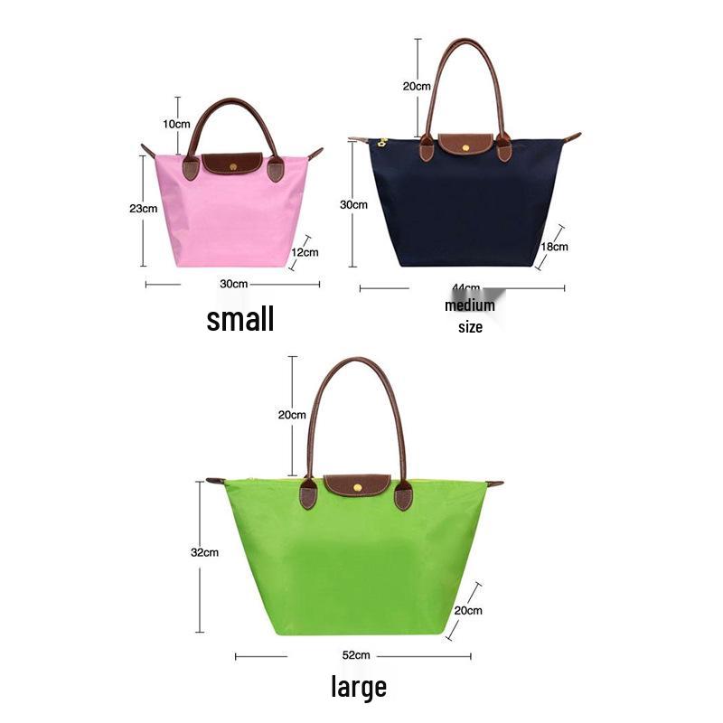 Women's Nylon Folding Shoulder Bag: Waterproof, Versatile for Gym, Sports, Shopping, and Storage