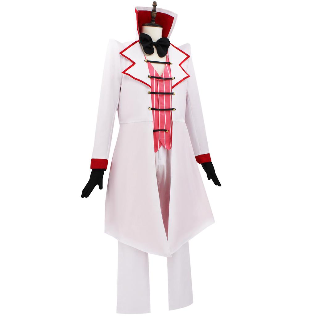 Helluva Boss Hazbin Hotel Lucifer Full Cosplay Costume Set, Complete Stage Performance Outfit for Halloween Masquerade