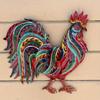 Art Rooster Wall Hanging Decoration Metal Miniatures Figurine Sculpture  Home
