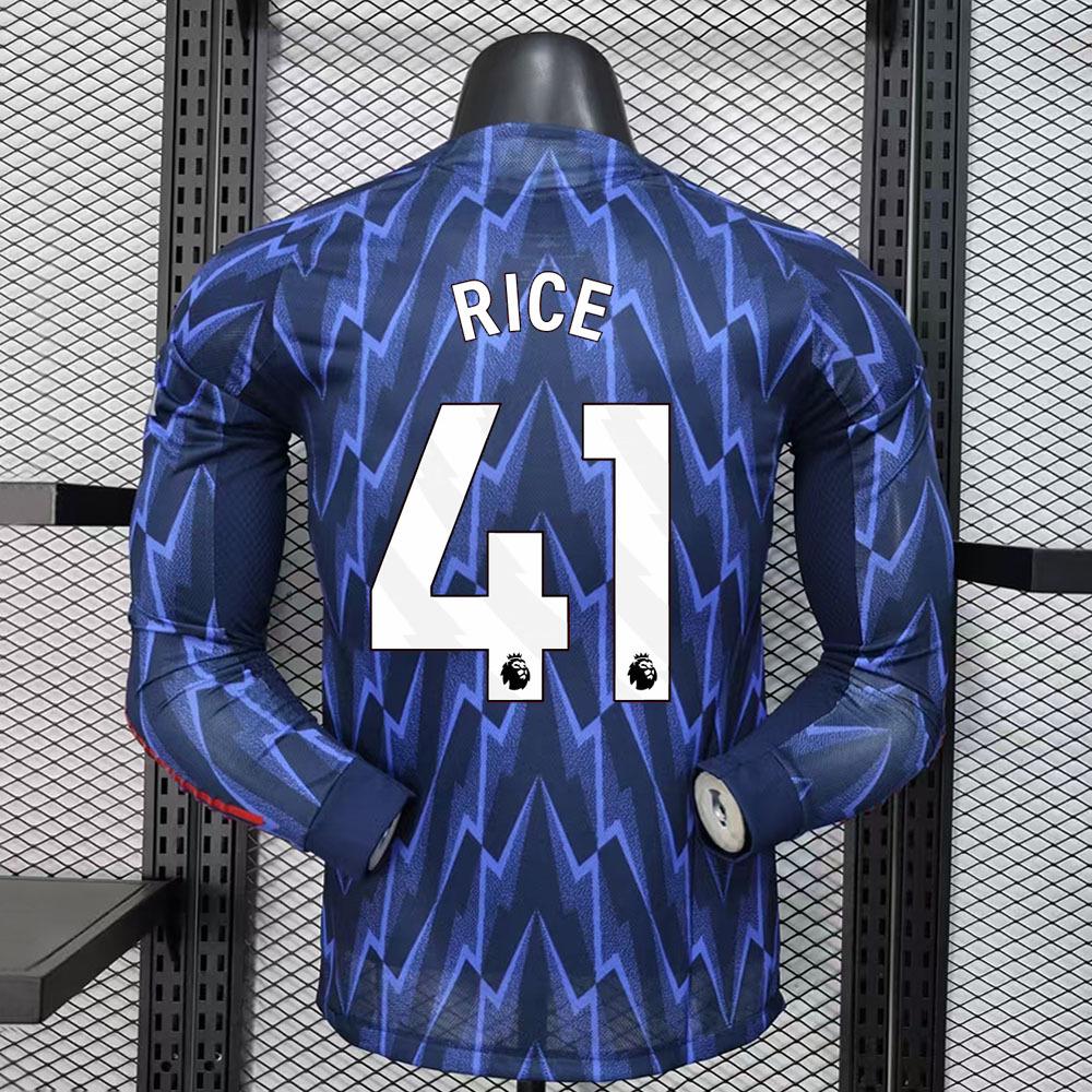 

Arsenal Away Long Sleeve Jersey 25/26: Saka, Odegaard, Rice Edition with Number Print M