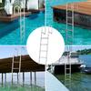 SucceBuy 3/4/5 Steps Removable Dock Ladder 350/500Lbs Load Pontoon Boat Ladder with Rubber Mat for Lake, Marine Boarding, Pool
