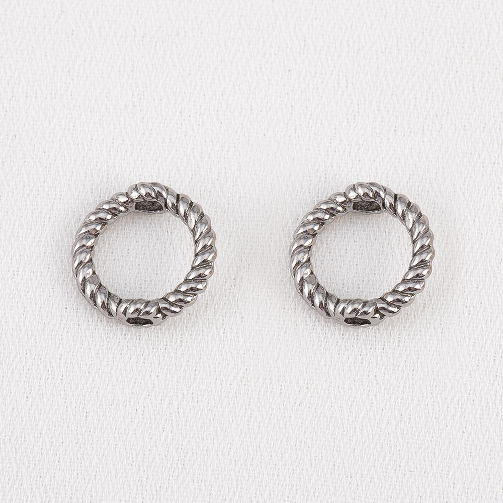 

5pcs 304 Stainless Steel Twisted Torus Beads Versatile For DIY Necklace Bracelet Spacer Beads Wholesale Loose Beading Supplies 5pcs