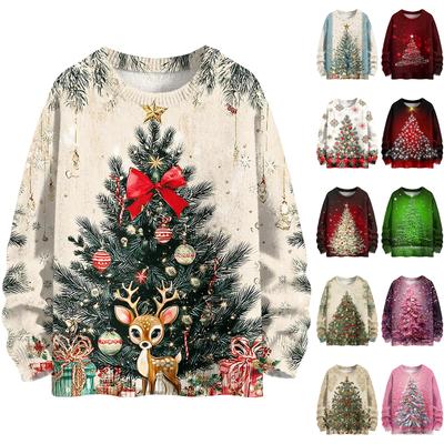 Christmas Sweatshirts For Women Knit Sweater Cute Shirt Fall Crewneck Pullover Tops