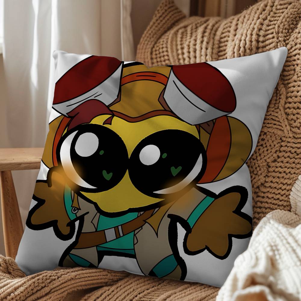 Retro Style Game Psychonauts Pillow Case Pillow Case Living Room Sofa Cushion Cover Suitable For Home Bedroom Room Decoration