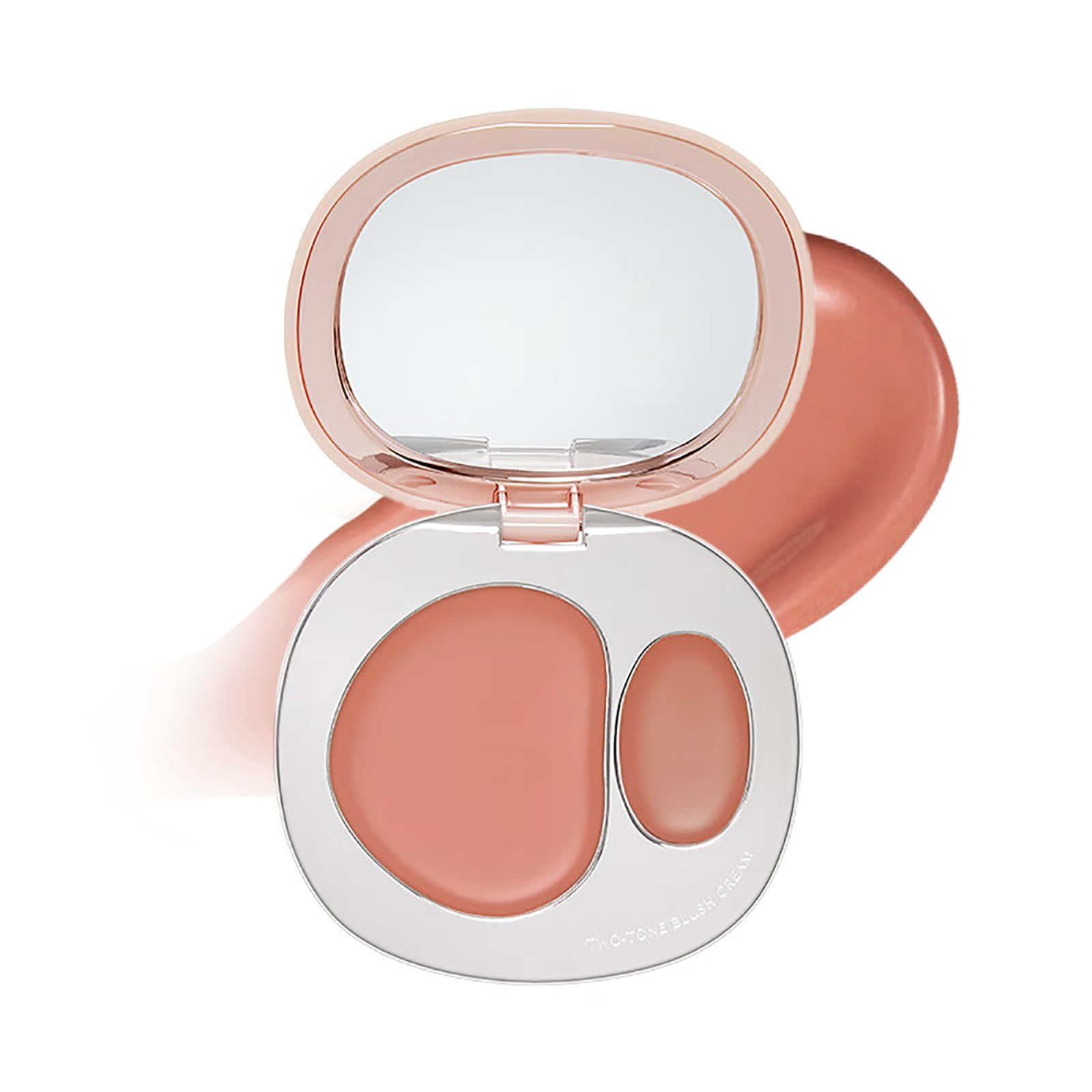 

Forever Key 2-in-1 Cream Cheek Blush - Adds a healthy flush, includes a mirror and a sticker, contains highlighter and essence, creates a dewy look,