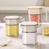 Condiment Jar Glass Spices Container with Lid and Spoon Airtight Seasoning Box Canister Pot Salt Pepper Sugar Bowl Gift
