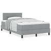 VidaXL Lit Box Spring avec Matelas Gris Clair 120x200 cm en Tissu 3338678