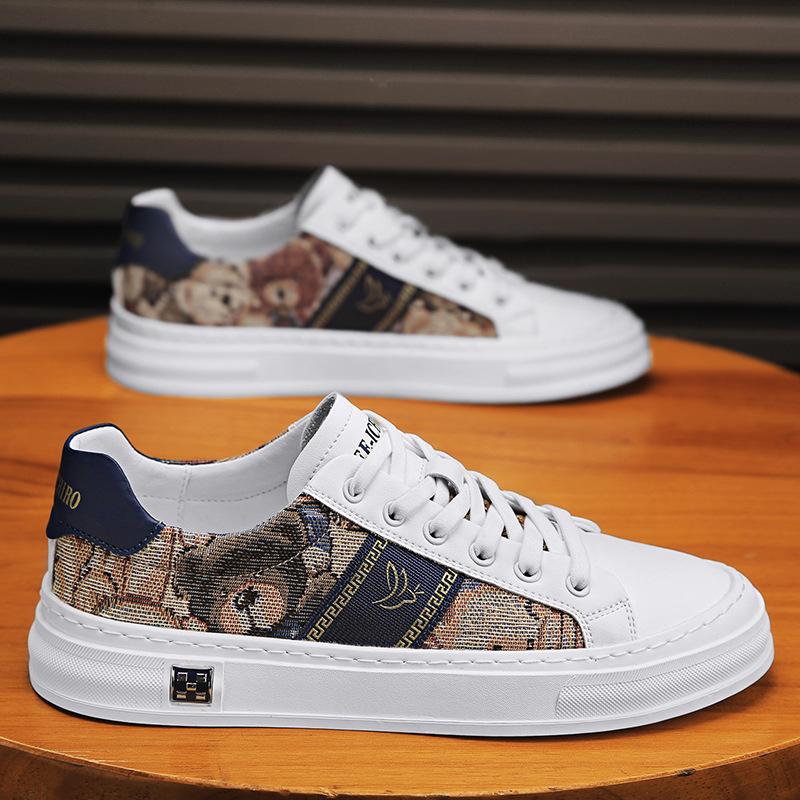 

Модная мужская обувь кожаная универсальная трендовая обувь на платформе на шнуровке летняя повседневная трендовая обувь 45