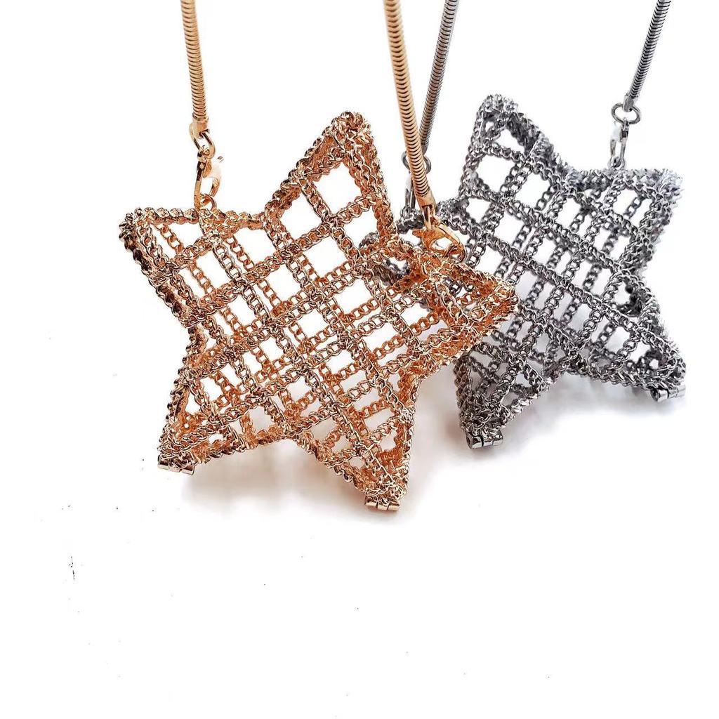 Starry Bag Mini Metal Hollow Diamond Crossbody For Casual Travel