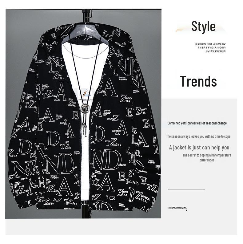 Autumn 2021 Trendy Plus Size Men's Jacket - Versatile Fashion, Fits Up to 300 Jin