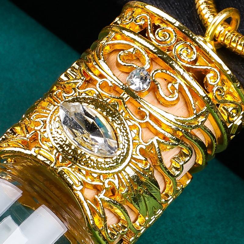 Legierter Auto-Lufterfrischer-Halter – Goldene Hängende Parfümflasche für Rückspiegel, Luxuriöses Innenraumzubehör