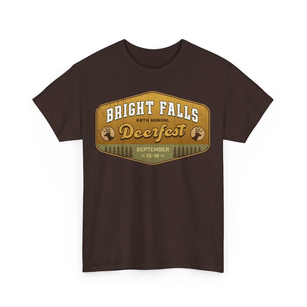 Deerfest Bright Falls Emblem Unisex T-Shirt. Alan Wake 2 Video Game. Survival.