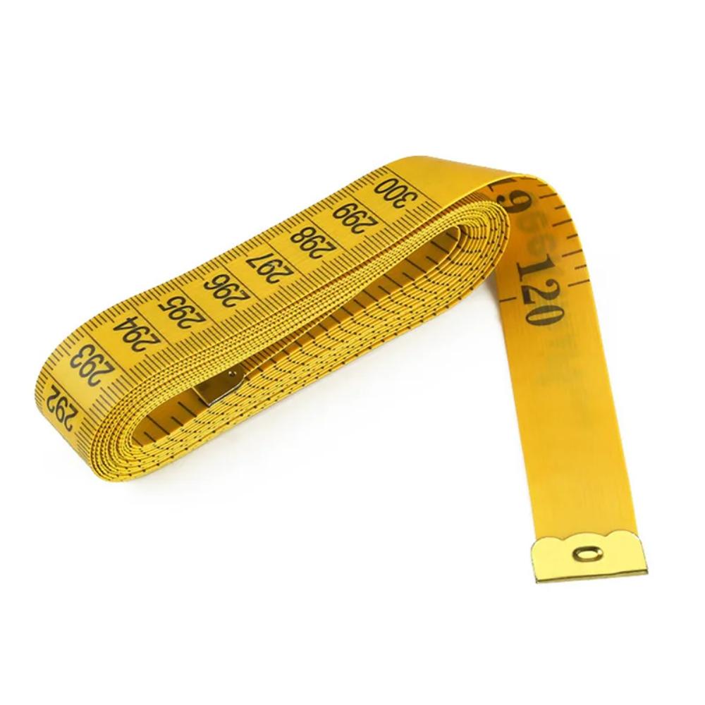 Durable Soft 3 Meter 300 CM Sewing Tailor Tape Body Measuring Measure Ruler Dressmaking PVC Plastic Yellow High Quality