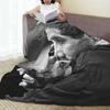 Tom Hardy With Dogs  Blanket Flannel Sofa Throw Blanket Lightweight for Home Bedroom Office Throws Bedspread Quilt