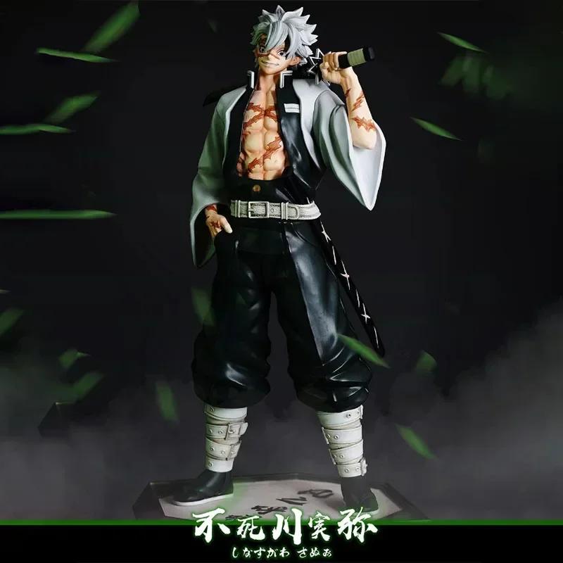 Demon Slayer Figures Kokushibo Anction Figure Battery Luminescence Fierce Battle PVC Model Tsugikuni Yoriichi Figur Collect Toys