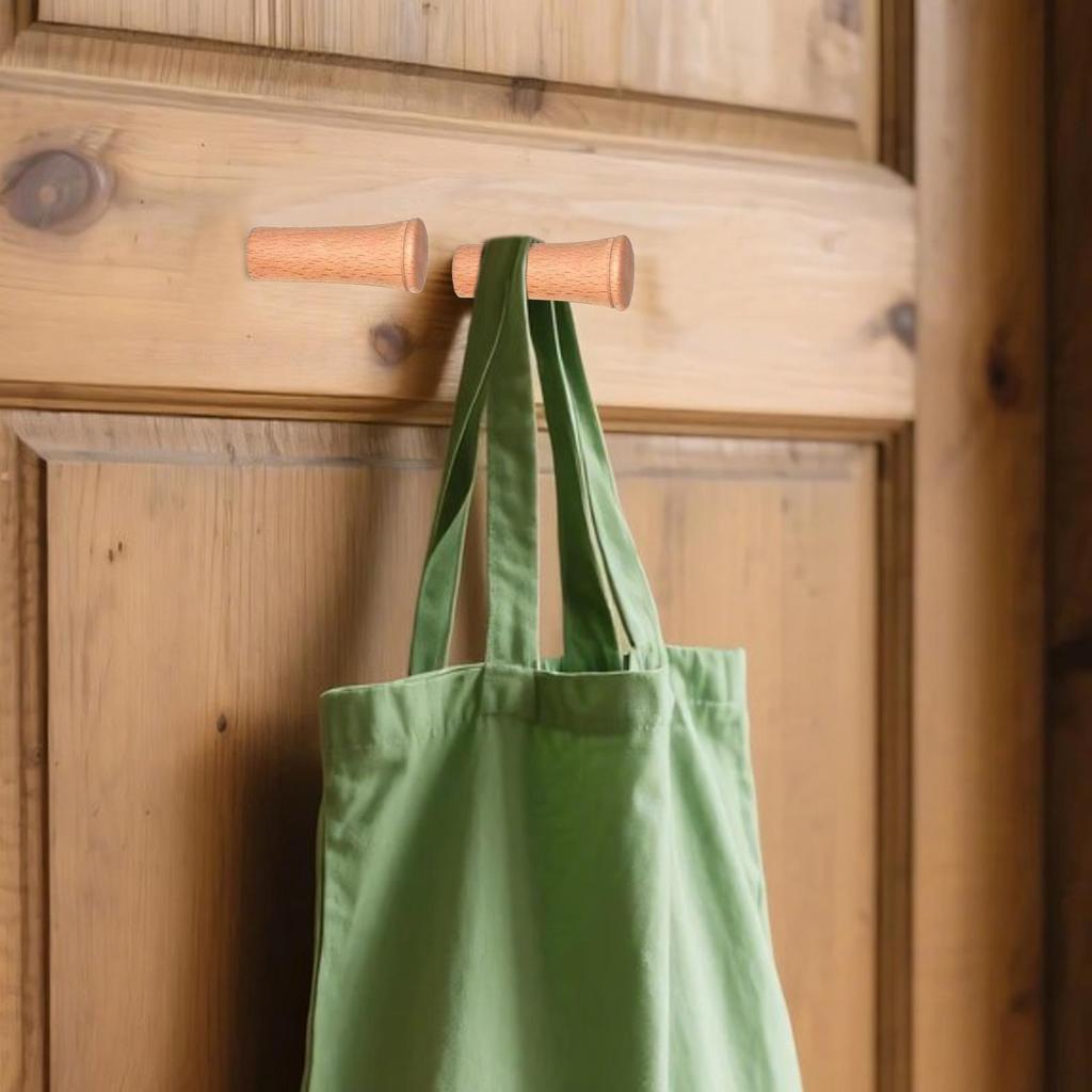 2 Stück Wandmontierter Hakenleiste Holz Eingangsbereich Haken Handtuchhalter Wandmontiert Kleider- und Huthaken Deko Halter Aufbewahrung Aufhänger