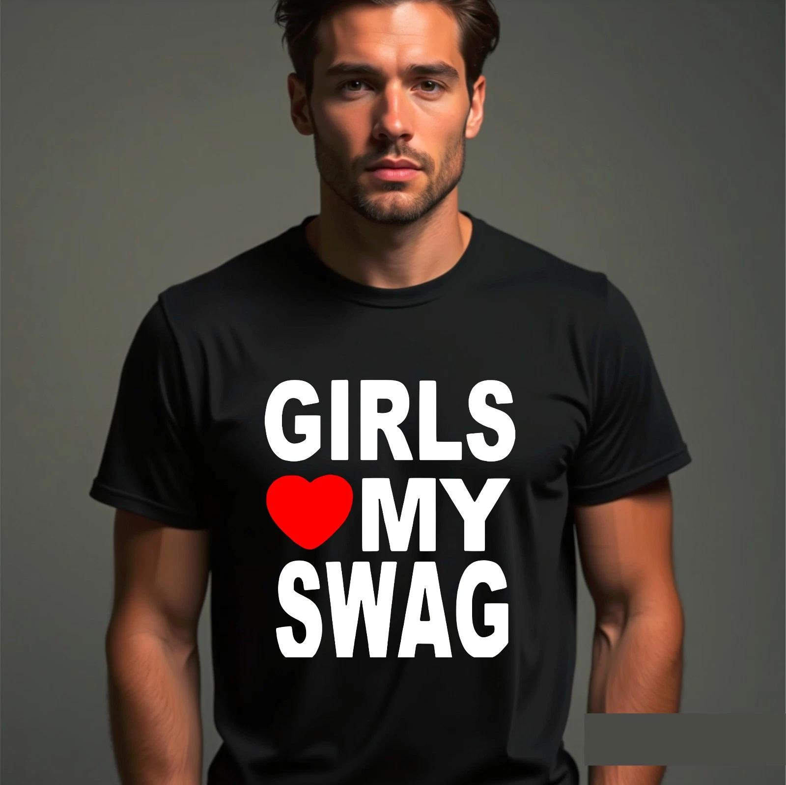 

Девочкам нравится мой swag Хип-хоп Подарок на День святого Валентина Унисекс Футболка S