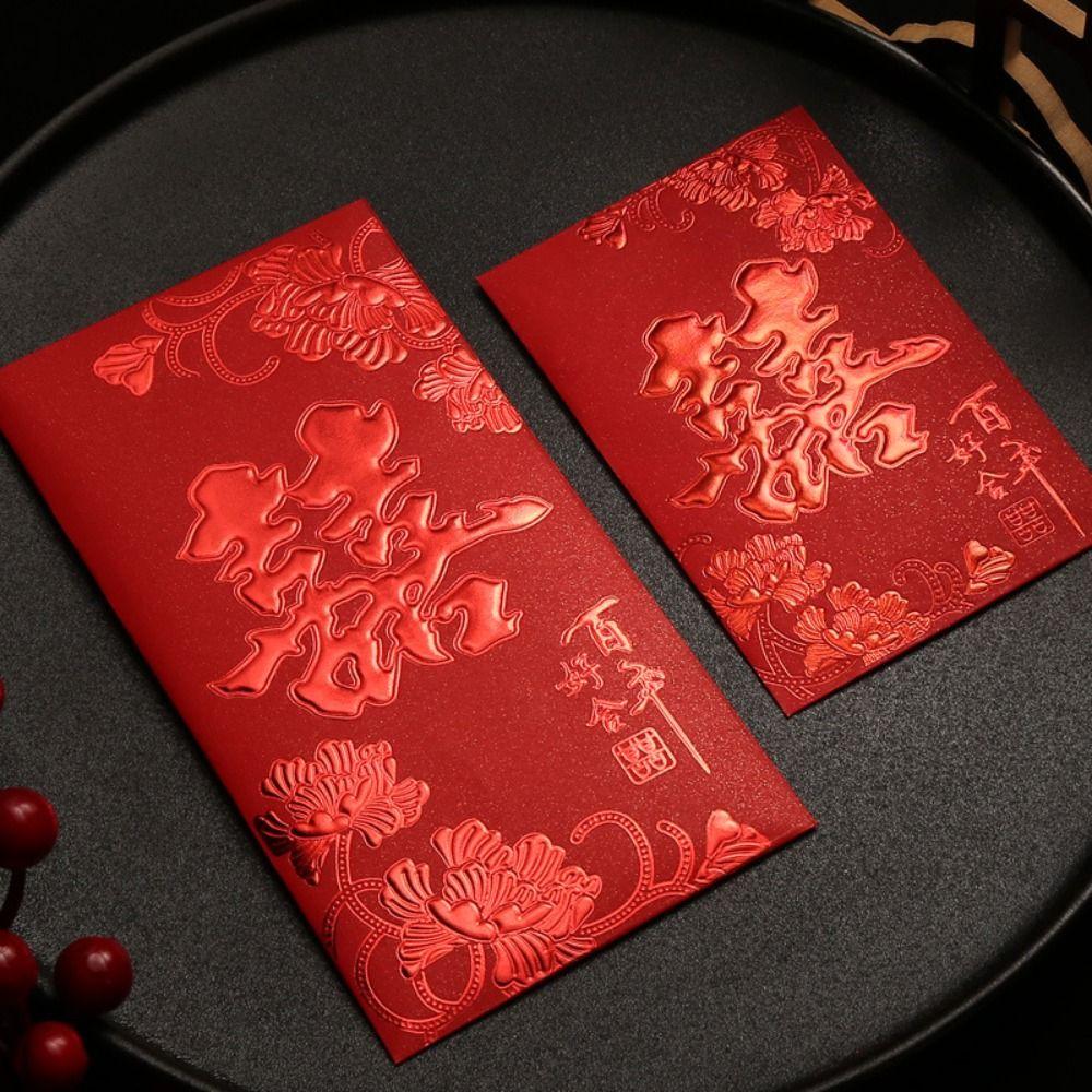 Festive Wedding Red Envelopes Cartoon New Year Money Red Envelope Red Envelope for 6pcs Party Gifts