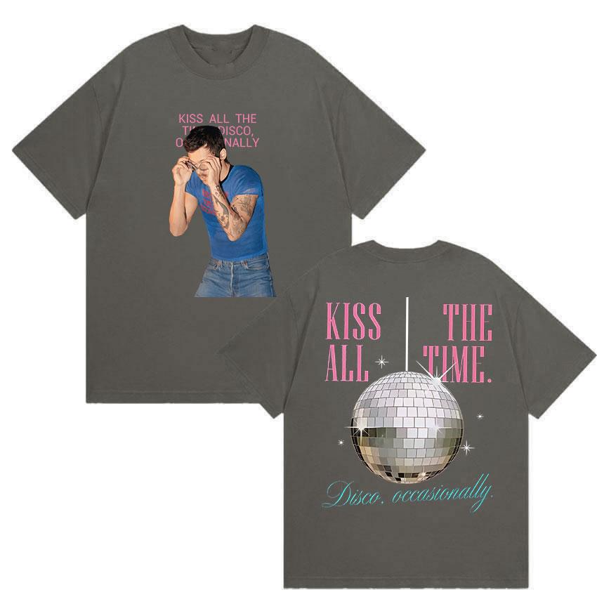 Harry Styles Kiss All The Time Tour Tshirt UNISEXs Vintage Oversized Cotton Tees Unisex High Quality YK Short Sleeve Tops