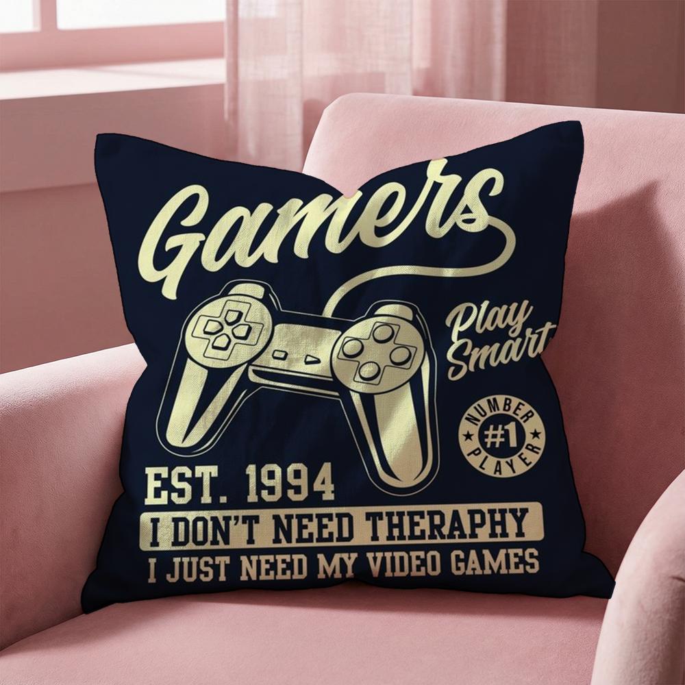 Colorful Graffiti Game Gamepad Cushion Cover Multi-Scene Pillow Cover for Home & Car - Reversible, Soft & Durable for Daily Use