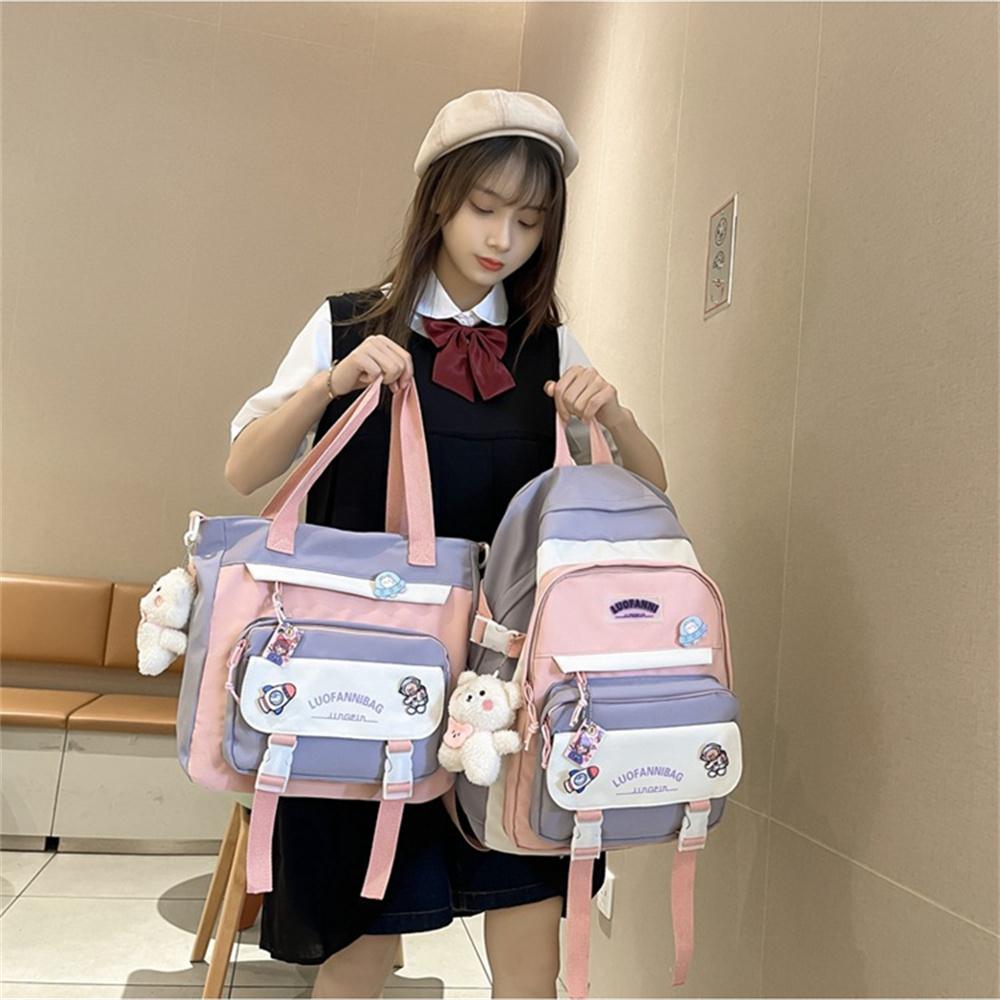 

Новая школьная сумка из двух частей, сумка через плечо большой вместимости, рюкзак