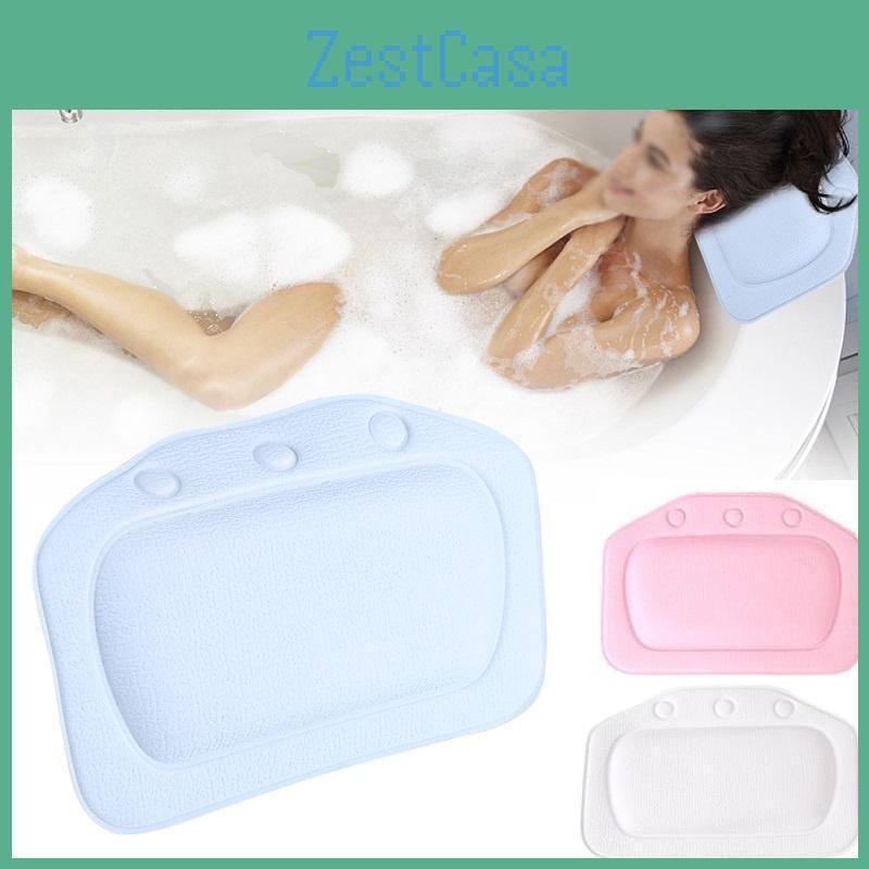 Soft Pvc Comfortable Bathroom Foam Bath Pillow Headrest