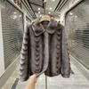 Fashion Collar Short Imitation Mink Fur Coat Autumn and Winter New Style