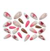 3D Floral Wearable Fake Nails - Medium Almond Shape