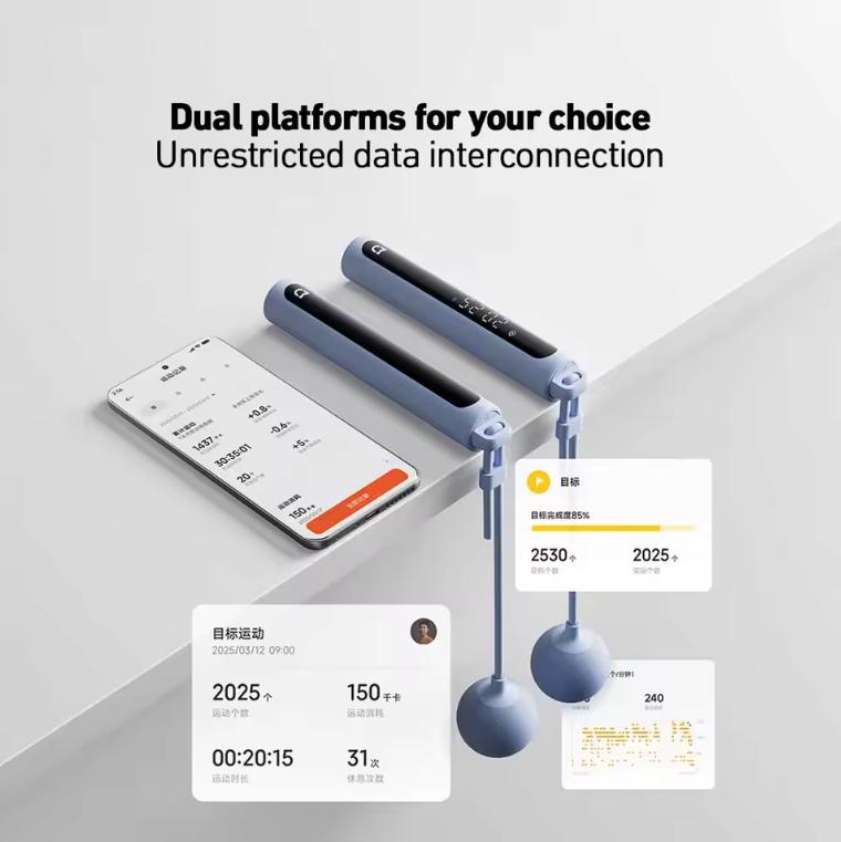 Xiaomi Mijia Smart Hoppetau 2 Digital Teller Justerbar Kaloriberegning Sport Fitness Trening Gå Ned i Vekt